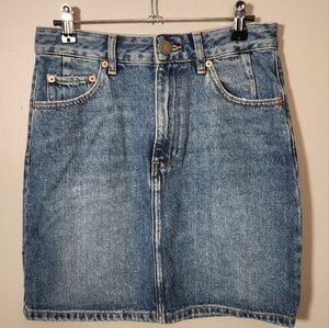 ASOS Blue Denim High Waisted Skirt Size 4